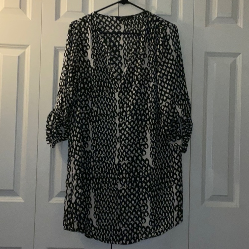 Black and white swimsuit coverup by 19 Cooper